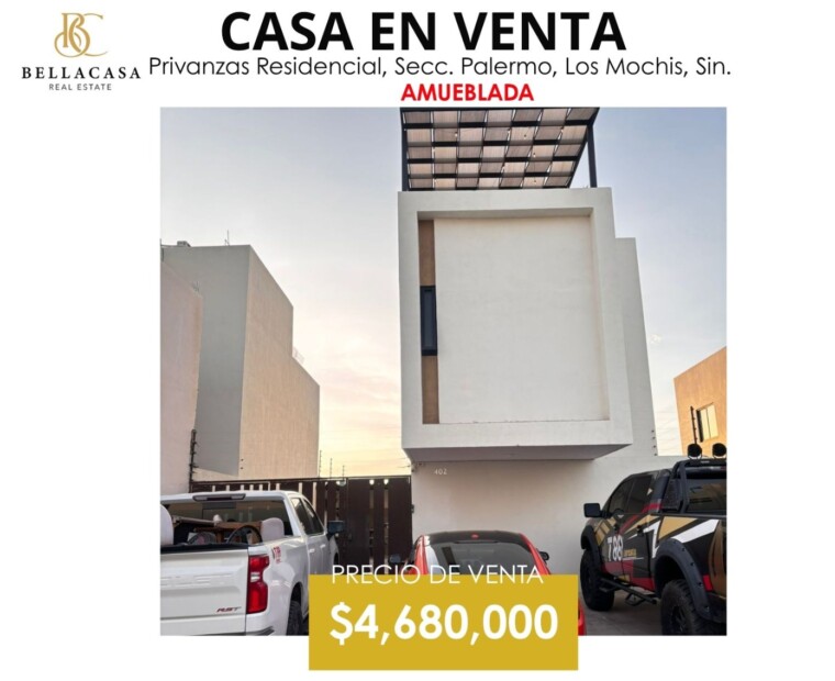 CASA EN VENTA, PRIVANZAS RESIDENCIAL, SECC. PALERMO, LOS MOCHIS, AHOME, SINALOA