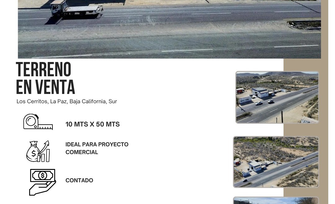 TERRENO EN VENTA, LOS CERRITOS, LA PAZ BAJA CALIFORNIA SUR