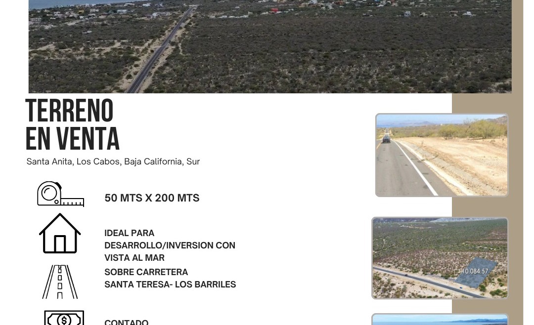 TERRENO EN VENTA LOS BARRILES, LA PAZ BAJA CALIFORNIA SUR