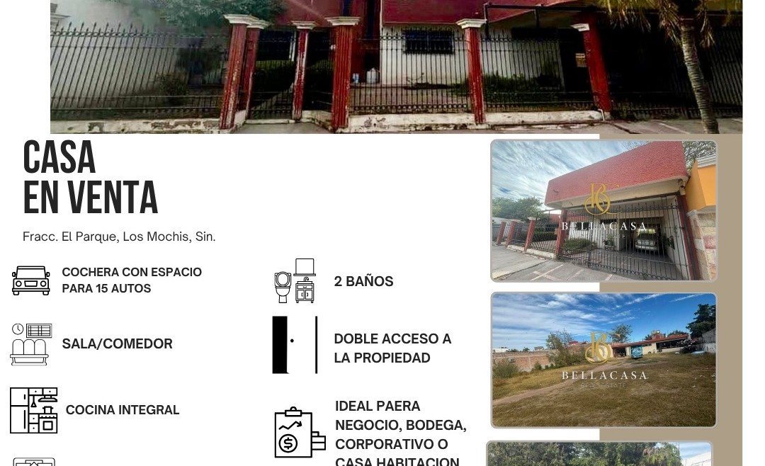 CASA EN VENTA FRACC. EL PARQUE, LOS MOCHIS, SINALOA