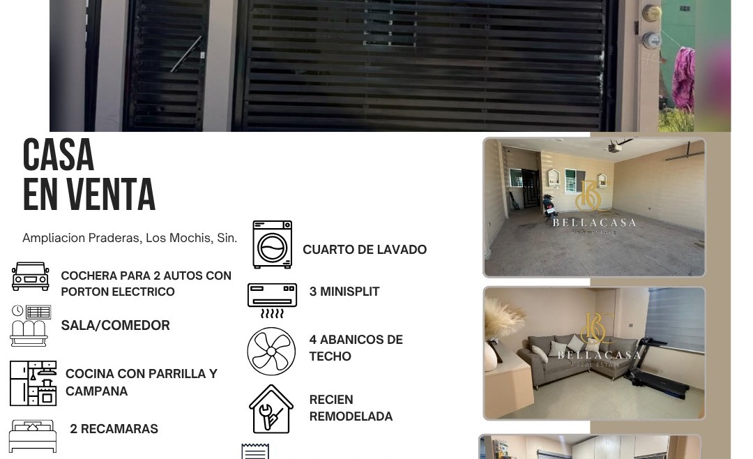 CASA EN VENTA AMPLIACION PRADERAS, LOS MOCHIS, SINALOA